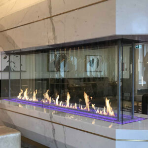 DaVinci Collection - Island Linear Gas Fireplace - DaVinci Gas Fireplace