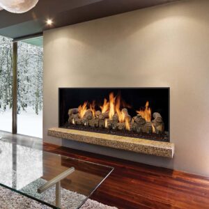 Timber Fire Collection - Single-Sided Gas Fireplace - DaVinci Gas Fireplace