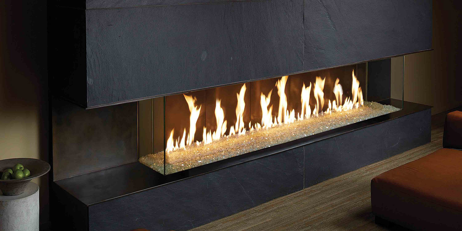 DaVinci Collection - Bay Linear Gas Fireplace - DaVinci Gas Fireplace