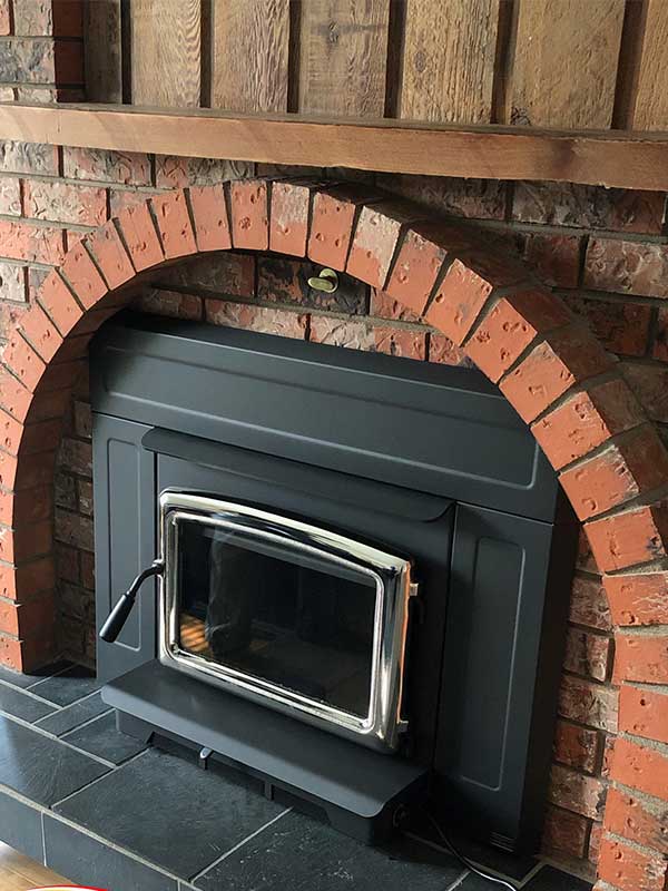Fireplace Insert with Custom Surround