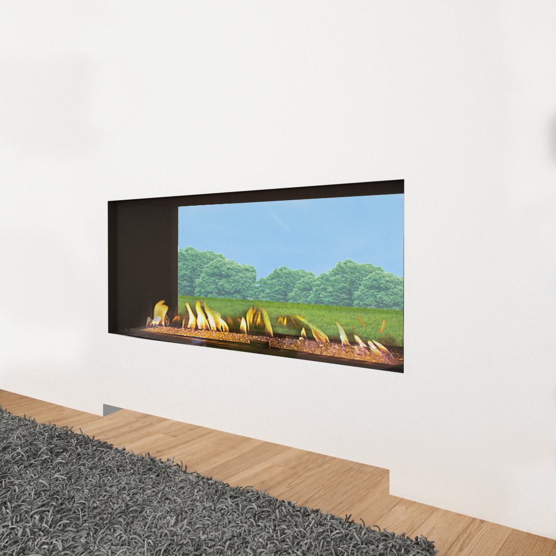 Ortal - Indoor-Outdoor Tunnel 130H - Ortal Gas Fireplace