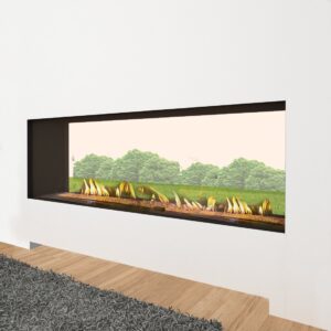 Ortal - Indoor-Outdoor Tunnel 170H - Ortal Gas Fireplace