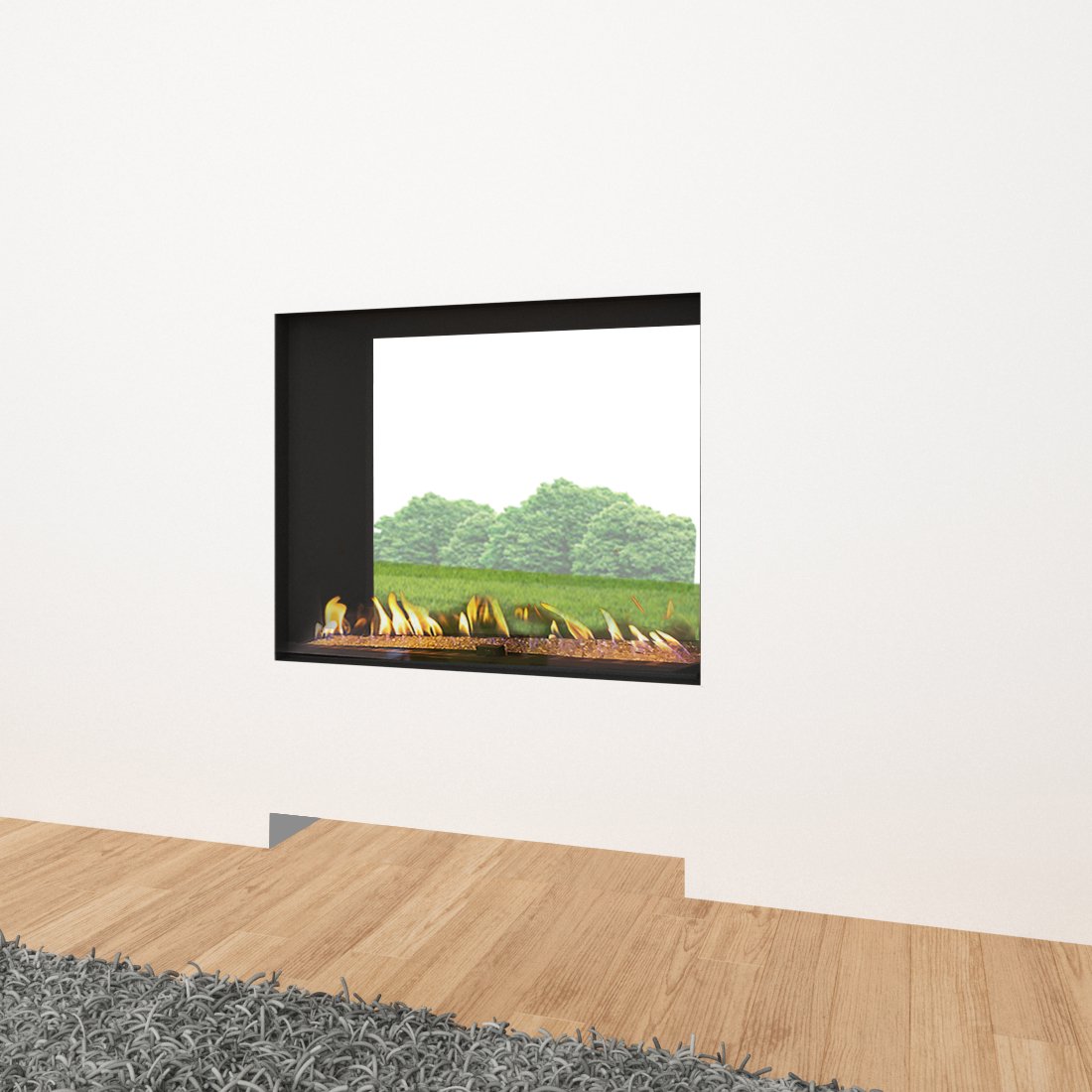 Ortal - Indoor-Outdoor Tunnel 75x65 - Ortal Gas Fireplace