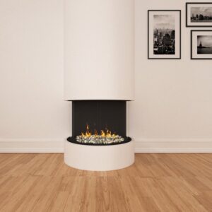 Ortal - Stand Alone 270 (75x65 Curve) No Hood, No Base - Ortal Gas Fireplace