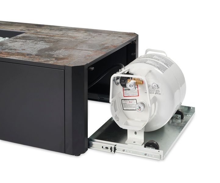 The Outdoor GreatRoom - Kinney Rectangular Gas Fire Pit Table - The Outdoor Greatroom Company Gas Fire Table