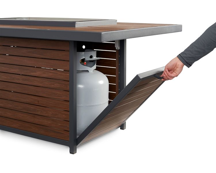 The Outdoor GreatRoom - Kenwood Rectangular Chat Height Gas Fire Pit Table - The Outdoor Greatroom Company Gas Fire Table