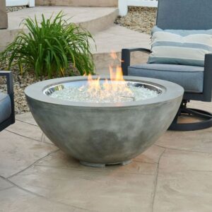 The Outdoor GreatRoom - Natural Grey Cove 42" Round Gas Fire Pit Bowl - The Outdoor Greatroom Company Gas Fire Bowl