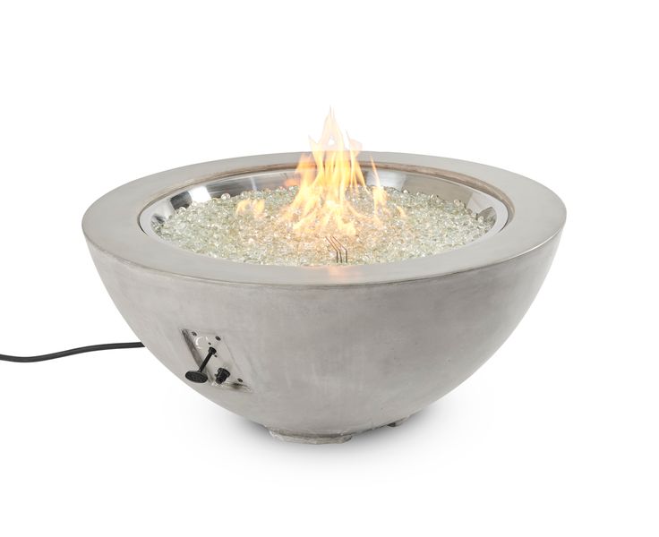 The Outdoor GreatRoom - Natural Grey Cove 42" Round Gas Fire Pit Bowl - The Outdoor Greatroom Company Gas Fire Bowl