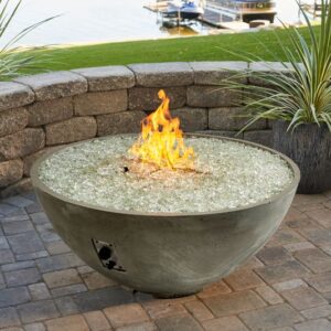 The Outdoor GreatRoom - Natural Grey Cove Edge 42" Round Gas Fire Pit Bowl - The Outdoor Greatroom Company Gas Fire Bowl