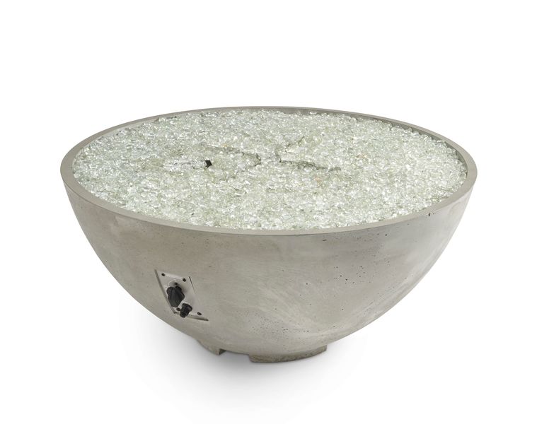 The Outdoor GreatRoom - Natural Grey Cove Edge 42" Round Gas Fire Pit Bowl - The Outdoor Greatroom Company Gas Fire Bowl