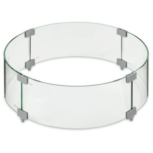 The Outdoor GreatRoom - 25" Round Glass Wind Guard - The Outdoor Greatroom Company Fire Pit Accessory