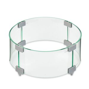 The Outdoor GreatRoom - 12" Round Glass Wind Guard - The Outdoor Greatroom Company Fire Pit Accessory