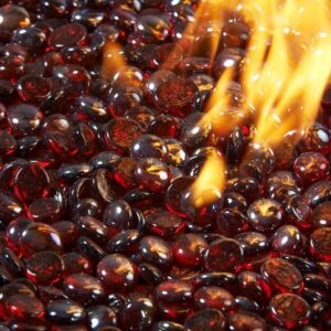 The Outdoor GreatRoom - Ruby Tempered Fire Glass Gems - The Outdoor Greatroom Company Media