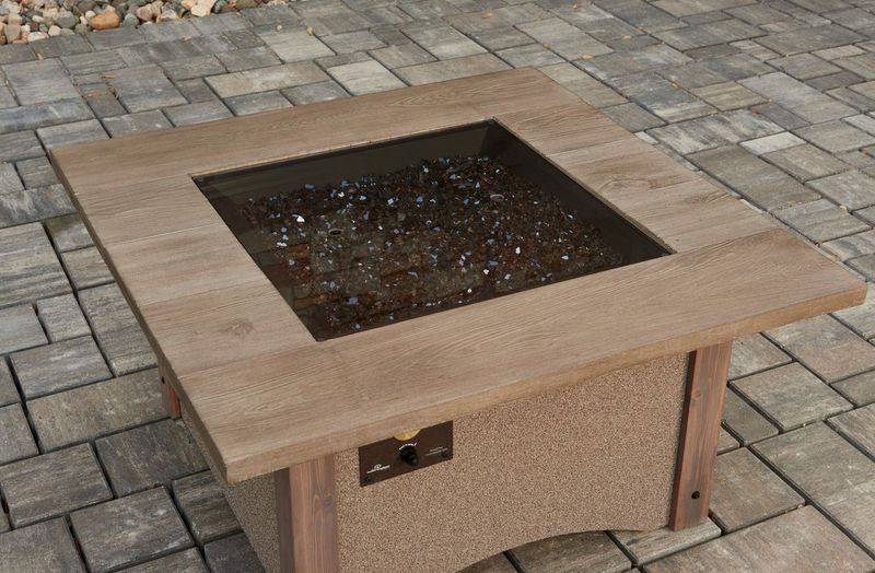 The Outdoor GreatRoom - 24" x 24" Square Grey Glass Burner Cover - The Outdoor Greatroom Company Fire Pit Cover
