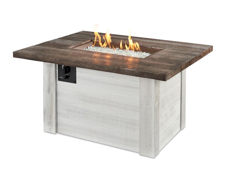 The Outdoor GreatRoom - Alcott Rectangular Gas Fire Pit Table - The Outdoor Greatroom Company Gas Fire Table