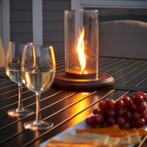 The Outdoor GreatRoom - Intrigue Table Top Outdoor Lantern - The Outdoor Greatroom Company Gas Dining|Lighting