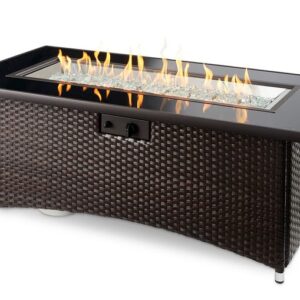 The Outdoor GreatRoom - Balsam Montego Linear Gas Fire Pit Table - The Outdoor Greatroom Company Gas Fire Table