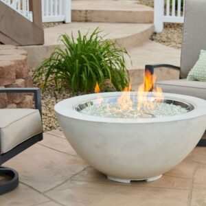 The Outdoor GreatRoom - White Cove 42" Round Gas Fire Pit Bowl - The Outdoor Greatroom Company Gas Fire Bowl