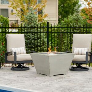 The Outdoor GreatRoom - Cove Square Gas Fire Pit Bowl - The Outdoor Greatroom Company Gas Fire Bowl