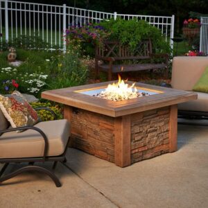 The Outdoor GreatRoom - Sierra Square Gas Fire Pit Table - The Outdoor Greatroom Company Gas Fire Table