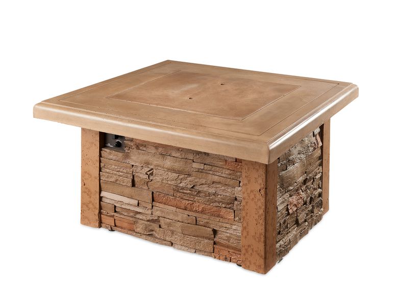 The Outdoor GreatRoom - Sierra Square Gas Fire Pit Table - The Outdoor Greatroom Company Gas Fire Table
