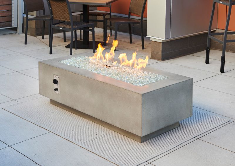 The Outdoor GreatRoom - Natural Grey Cove 54" Linear Gas Fire Table - The Outdoor Greatroom Company Gas Fire Table