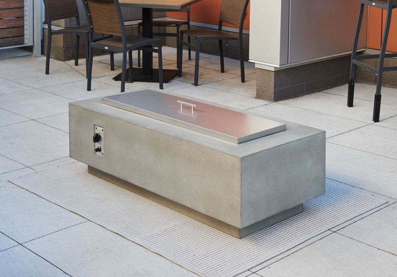 The Outdoor GreatRoom - Natural Grey Cove 54" Linear Gas Fire Table - The Outdoor Greatroom Company Gas Fire Table