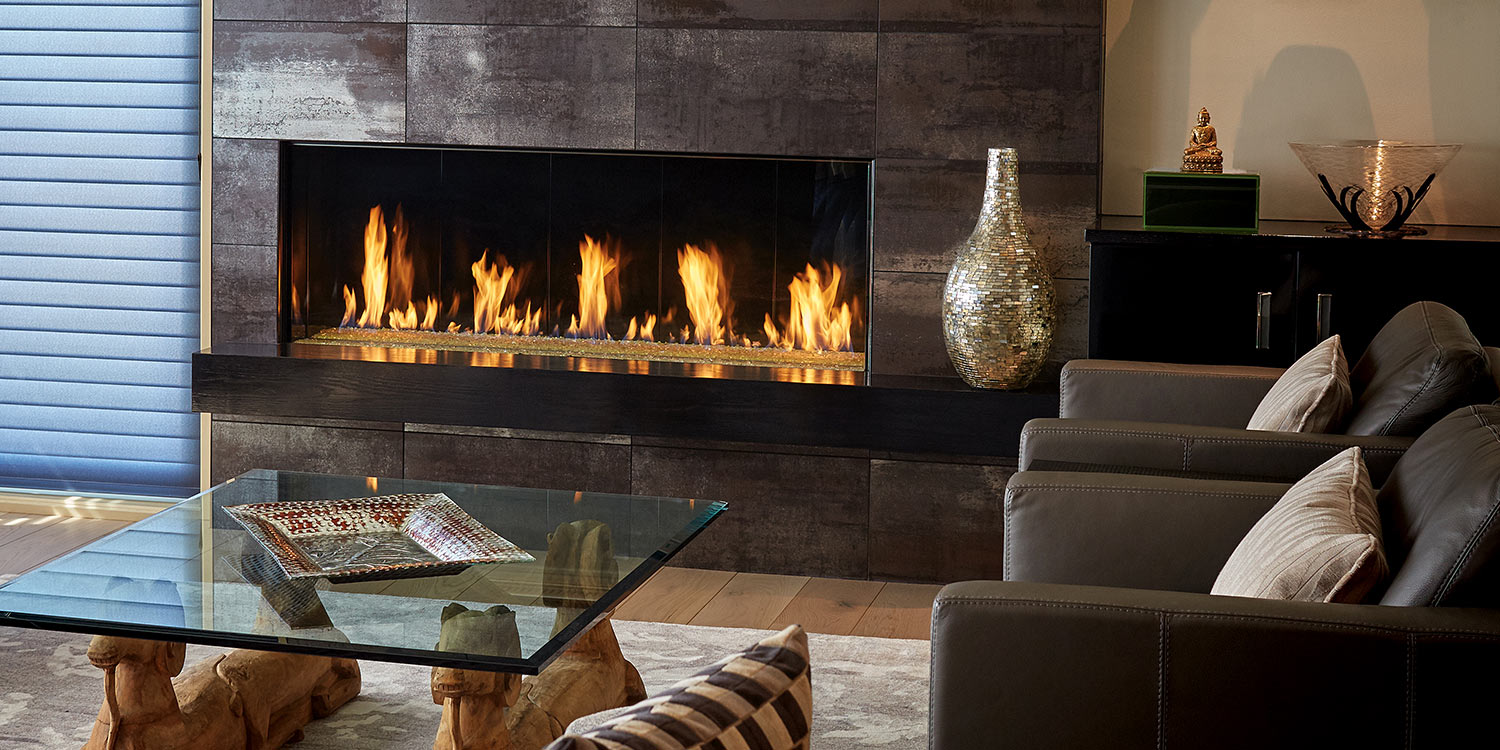 DaVinci Collection - Single-Sided Linear Gas Fireplace - DaVinci Gas Fireplace