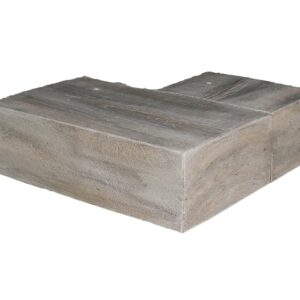 Lexington Flat Sawn Corner Mantel Weathered Grey