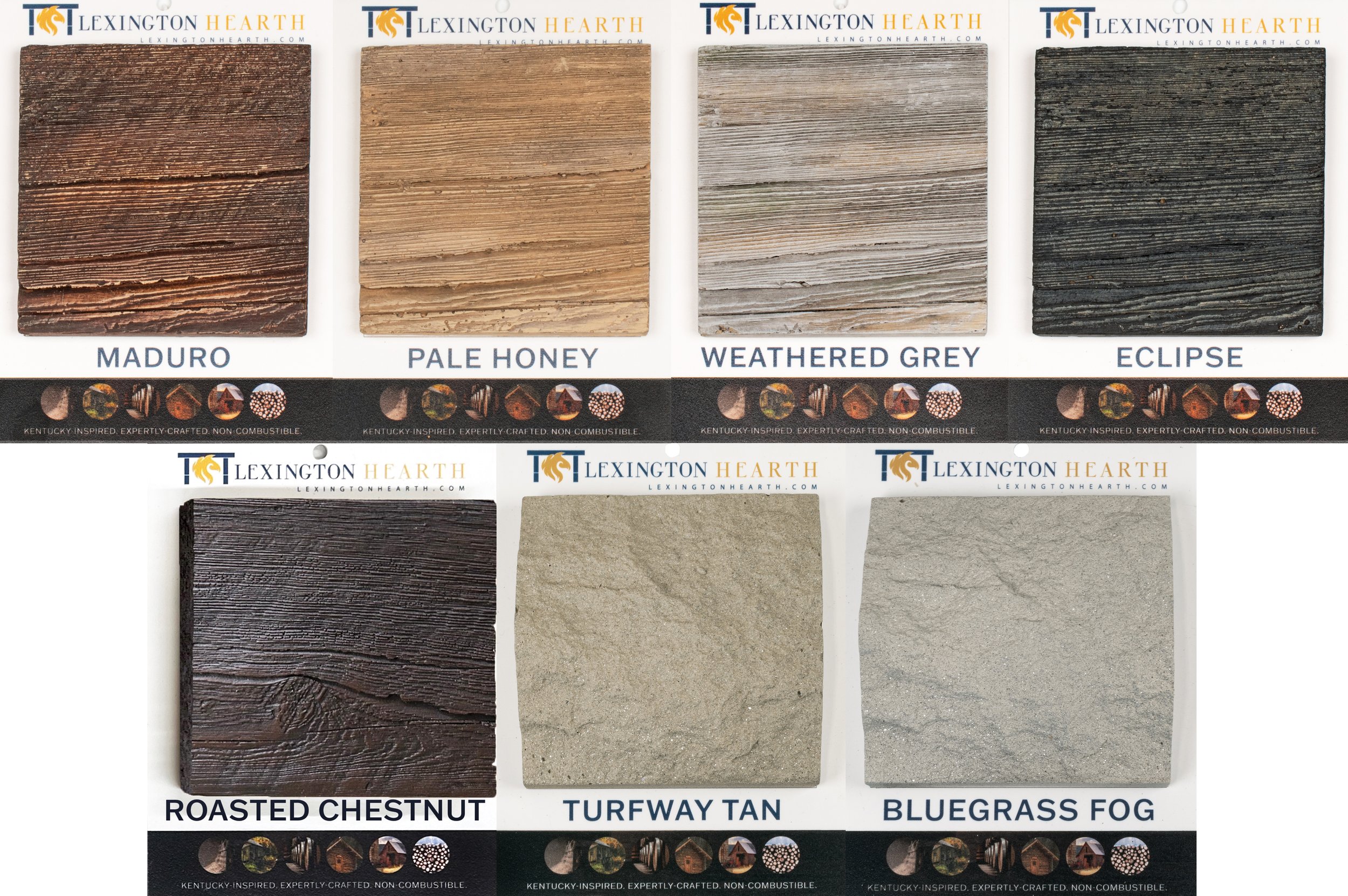 Lexington Color Sample Board Set of 7 Colors