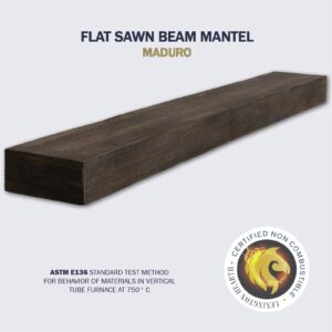 Lexington - Flat Sawn Beam Non-Combustible Mantel - Lexington