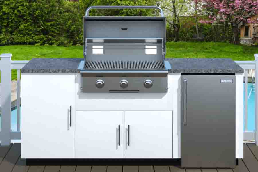 Shop outdoor kitchens with True North Fireplaces!