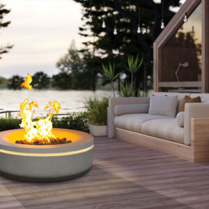 Urbana Luxury Fireplaces Halo 41 Concrete Gas Fire Pit